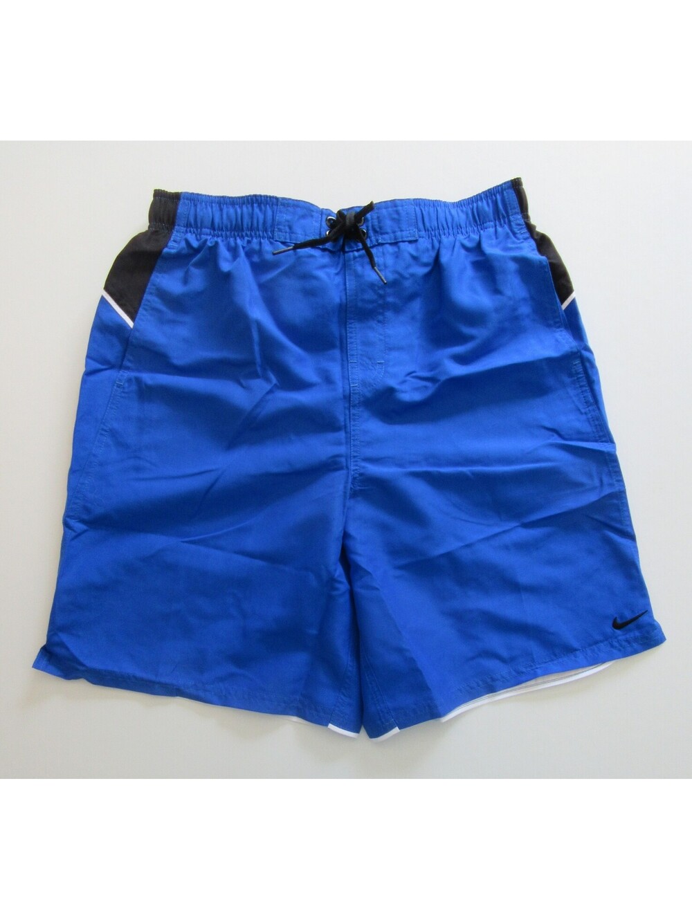 Nike Mens Volley Swim Trunks Blue Black and White NESS6413 Sze XL X-Large NWT
